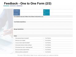 Feedback one to one form agenda ppt powerpoint presentation template pictures