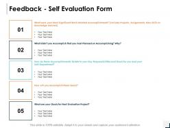 Feedback self evaluation form ppt powerpoint presentation gallery slideshow
