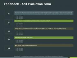 Feedback self evaluation form ppt powerpoint presentation inspiration icon