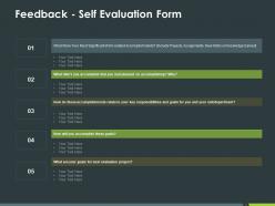Feedback Self Evaluation Form Ppt Powerpoint Presentation Pictures Slide Download
