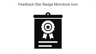 Feedback Star Badge Monotone Icon In Powerpoint Pptx Png And Editable Eps Format