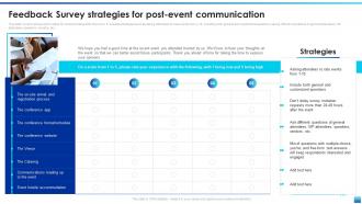 Feedback Survey Strategies For Post Event Communication Ppt Download