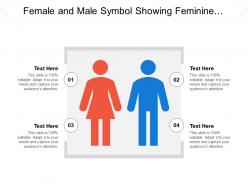 Female and male symbol showing feminine and masculine signs