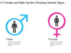 Female and male symbol showing gender signs with man and woman