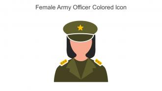 Female Army Officer Colored Icon In Powerpoint Pptx Png And Editable Eps Format