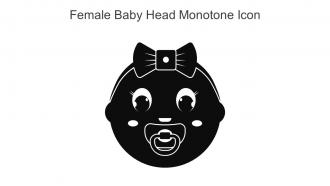 Female Baby Head Monotone Icon In Powerpoint Pptx Png And Editable Eps Format