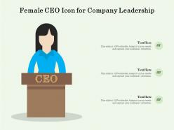 Female ceo icon for company leadership