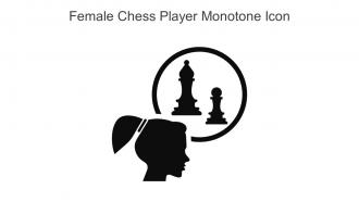 Female Chess Player Monotone Icon In Powerpoint Pptx Png And Editable Eps Format