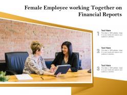 Female employee working together on financial reports