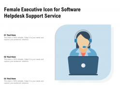 Female executive icon for software helpdesk support service