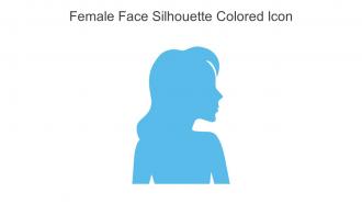 Female Face Silhouette Colored Icon In Powerpoint Pptx Png And Editable Eps Format