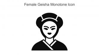 Female Geisha Monotone Icon In Powerpoint Pptx Png And Editable Eps Format