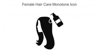 Female Hair Care Monotone Icon In Powerpoint Pptx Png And Editable Eps Format