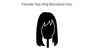 Female Hair Wig Monotone Icon In Powerpoint Pptx Png And Editable Eps Format