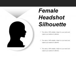 Female headshot silhouette example of ppt