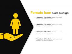 Female icon care design example of ppt