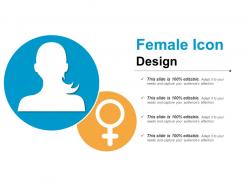 Female icon design good ppt example
