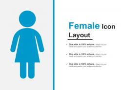 Female icon layout powerpoint guide