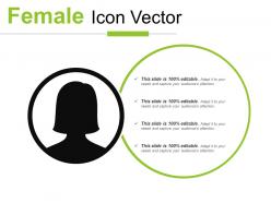 Female icon vector powerpoint presentation