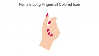Female Long Fingernail Colored Icon In Powerpoint Pptx Png And Editable Eps Format