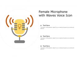 Female microphone with waves voice icon