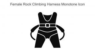 Female Rock Climbing Harness Monotone Icon In Powerpoint Pptx Png And Editable Eps Format