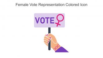 Female Vote Representation Colored Icon In Powerpoint Pptx Png And Editable Eps Format