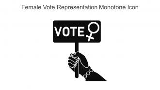 Female Vote Representation Monotone Icon In Powerpoint Pptx Png And Editable Eps Format