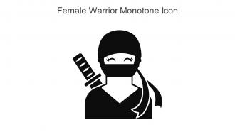 Female Warrior Monotone Icon In Powerpoint Pptx Png And Editable Eps Format