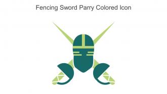 Fencing Sword Parry Colored Icon In Powerpoint Pptx Png And Editable Eps Format