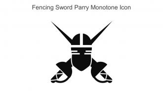 Fencing Sword Parry Monotone Icon In Powerpoint Pptx Png And Editable Eps Format
