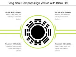 Feng shui compass sign vector with black dot