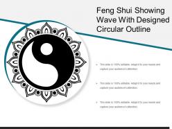 Feng shui showing wave with designed circular outline