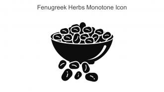 Fenugreek Herbs Monotone Icon In Powerpoint Pptx Png And Editable Eps Format