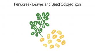 Fenugreek Leaves And Seed Colored Icon In Powerpoint Pptx Png And Editable Eps Format