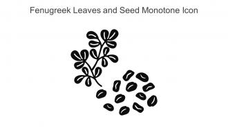 Fenugreek Leaves And Seed Monotone Icon In Powerpoint Pptx Png And Editable Eps Format