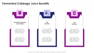 Fermented Cabbage Juice Benefits In Powerpoint And Google Slides Cpb