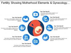 Fertility showing motherhood elements and gynecology infographics