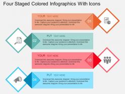 Ff four staged colored infographics with icons flat powerpoint design