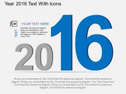 Ff year 2016 text with icons flat powerpoint design