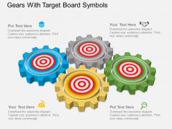 Fg gears with target board symbols powerpoint template