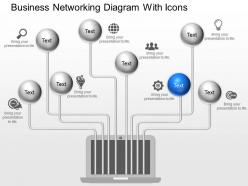 Fh business networking diagram with icons powerpoint template