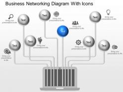 Fh business networking diagram with icons powerpoint template
