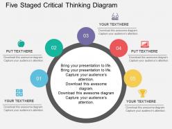 Fh five staged critical thinking diagram flat powerpoint design