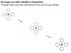 Fh four staged pentagon business concept diagram flat powerpoint design