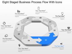 Fi eight staged business process flow with icons powerpoint template