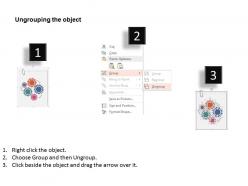 Fi gears on paper with clip process control flat powerpoint design