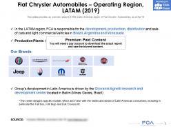 Fiat chrysler automobiles operating region latam 2019