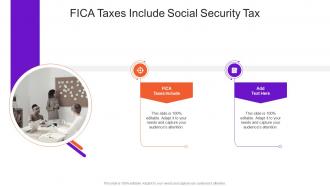 FICA Taxes Include Social Security Tax In Powerpoint And Google Slides Cpb