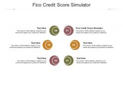 Fico credit score simulator ppt powerpoint presentation infographics master slide cpb